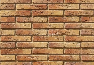 Декоративный камень 380-60 White Hills "Остия Брик" (Ostia Brick), медный, плоскостной