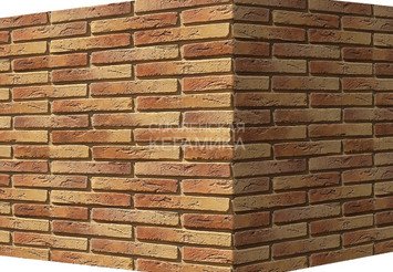 Декоративный камень 380-65 White Hills "Остия Брик" (Ostia Brick), медный, угловой