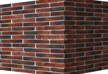 Декоративный камень 380-75 White Hills "Остия Брик" (Ostia Brick), красный, угловой