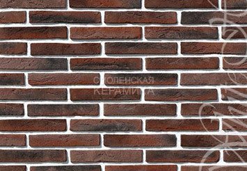 Декоративный камень 381-40 White Hills "Остия Брик" (Ostia Brick), темно-коричневый, плоскостной