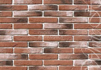 Декоративный камень 381-70 White Hills "Остия Брик" (Ostia Brick), красный, плоскостной
