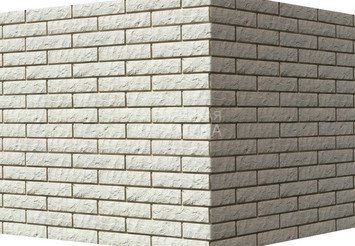 Декоративный камень 400-05 White Hills "Толедо" (Toledo), белый, угловой