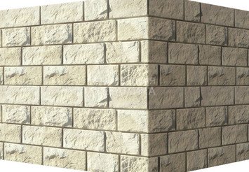 Декоративный камень 410-05 White Hills "Шинон" (Chinon), белый, угловой