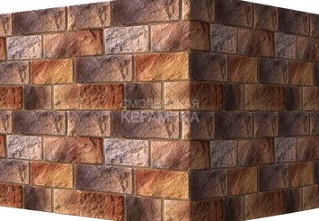 Декоративный камень 410-45 White Hills "Шинон" (Chinon), коричневый, угловой