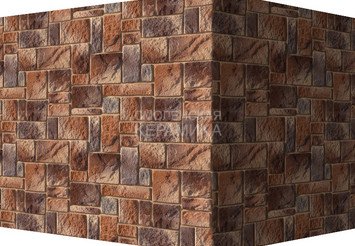 Декоративный камень 420-45 White Hills "Девон" (Devon), коричневый, угловой