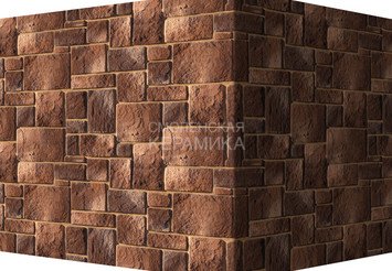 Декоративный камень 421-45 White Hills "Девон" (Devon), коричнево-медный, угловой