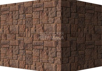 Декоративный камень 422-95 White Hills "Девон" (Devon), коричневый, угловой