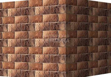 Декоративный камень 430-45 White Hills "Шеффилд" (Sheffield), коричневый, угловой