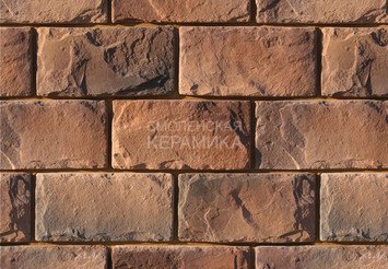 Декоративный камень 432-90 White Hills "Шеффилд" (Sheffield), коричневый, плоскостной