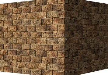 Декоративный камень 440-45 White Hills "Лотиан" (Lothian), коричневый, угловой