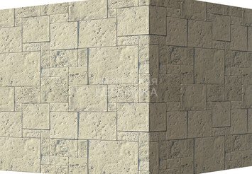 Декоративный камень 485-05 White Hills "Бремар (Braemar), белый, угловой, без шва