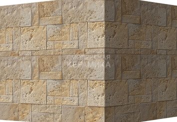 Декоративный камень 486-25 White Hills "Бремар (Braemar), светло-песочный, угловой, без шва