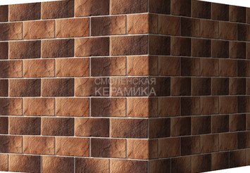 Декоративный камень 531-45 White Hills "Ленстер" (Leinster), коричнево-медный, угловой