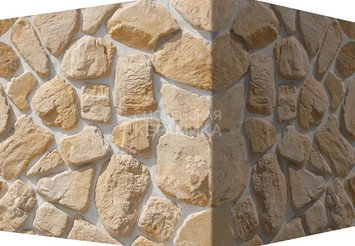 Декоративный камень 606-25 White Hills "Хантли" (Huntly), светло-песочный, угловой