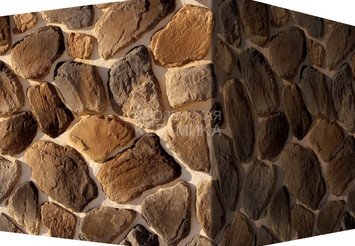 Декоративный камень 606-45 White Hills "Хантли" (Huntly), коричнево-медный, угловой