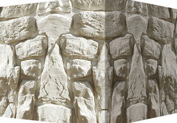 Декоративный камень 610-05 White Hills "Рока" (Roca), белый, угловой
