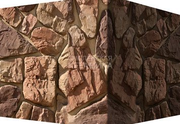 Декоративный камень 613-45 White Hills "Рока" (Roca), коричнево-серый, угловой