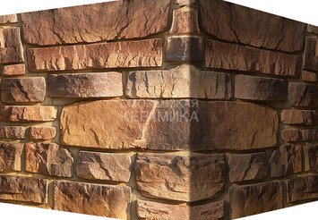 Декоративный камень 701-45 White Hills "Тевиот" (Teviot), коричнево-медный, угловой