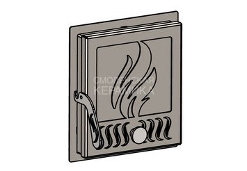 Дверь печная ASTON Антрацит