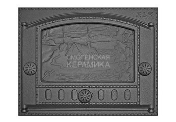 Дверца каминная ДК-2Б окрашенная RLK 345 "Домик в деревне" (Рубцовск)