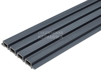 Фасадная (стеновая) реечная панель CM WALL, 219х26х3000 мм, EBONY (Серый)