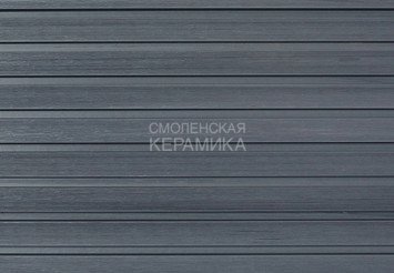 Фасадная (стеновая) реечная панель CM WALL, 219х26х3000 мм, EBONY (Серый)
