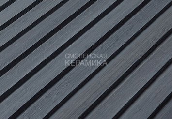 Фасадная (стеновая) реечная панель CM WALL, 219х26х3000 мм, EBONY (Серый)