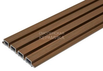 Фасадная (стеновая) реечная панель CM WALL, 219х26х3000 мм, TEAK (Тик)
