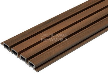 Фасадная (стеновая) реечная панель CM WALL, 219х26х3000 мм, Walnut (Орех)