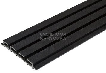 Фасадная (стеновая) реечная панель CM WALL, 219х26x3000 мм, BLACK WOOD (Черное дерево)