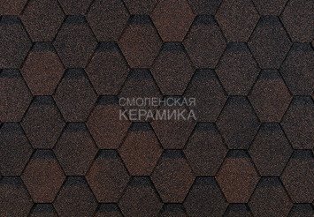 Гибкая черепица Döcke Eurasia ШЕСТИГРАННИК коричневый