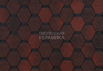 Гибкая черепица Döcke Eurasia ШЕСТИГРАННИК красный