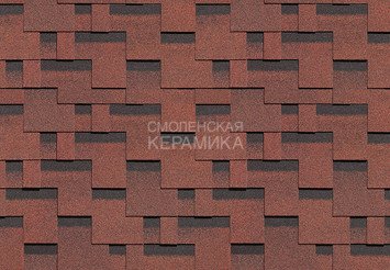 Гибкая черепица Döcke Standart ТЕТРИС красный