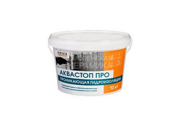 Гидроизоляция проникающая для уплотнения структуры бетона Аквастоп Про, 10 кг