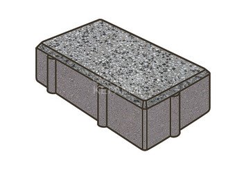 Гранитная тротуарная плитка Готика, Брусчатка Granite FINO, 200x100x100, Белла Уайт