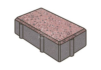 Гранитная тротуарная плитка Готика, Брусчатка Granite FINO, 200x100x100, Ладожский