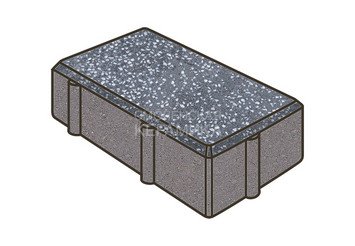Гранитная тротуарная плитка Готика, Брусчатка Granite FINO, 200x100x100, Суховязкий