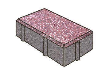 Гранитная тротуарная плитка Готика, Брусчатка Granite FINO, 200x100x60, Емельяновский
