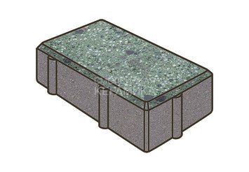 Гранитная тротуарная плитка Готика, Брусчатка Granite FINO, 200x100x60, Порфир
