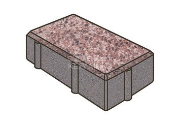 Гранитная тротуарная плитка Готика, Брусчатка Granite FINO, 200x100x60, Сансет