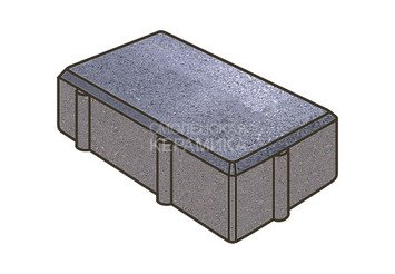 Гранитная тротуарная плитка Готика, Брусчатка Granite FINO, 200x100x80, Амфиболит