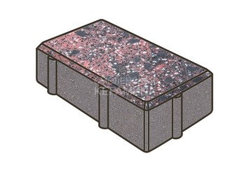 Гранитная тротуарная плитка Готика, Брусчатка Granite FINO, 200x100x80, Дымовский