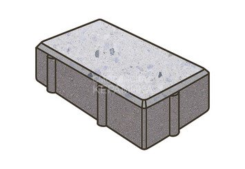 Гранитная тротуарная плитка Готика, Брусчатка Granite FINO, 200x100x80, Мансуровский