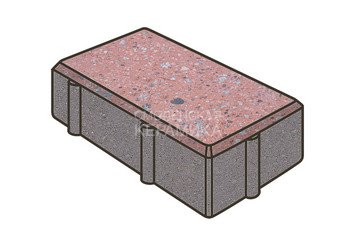 Гранитная тротуарная плитка Готика, Брусчатка Granite FINO, 200x100x80, Травертин