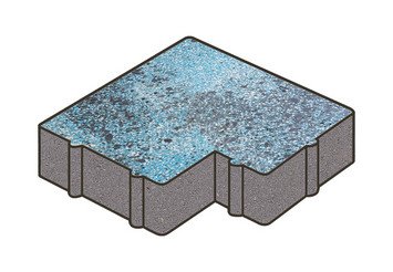 Гранитная тротуарная плитка Готика, Калипсо Granite FINO, 60 мм, Азул Бахия