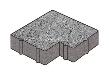 Гранитная тротуарная плитка Готика, Калипсо Granite FINO, 60 мм, Белла Уайт