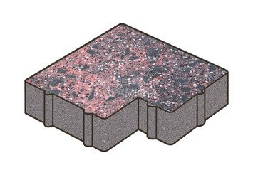 Гранитная тротуарная плитка Готика, Калипсо Granite FINO, 60 мм, Дымовский