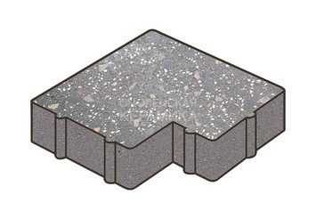 Гранитная тротуарная плитка Готика, Калипсо Granite FINO, 60 мм, Ильменит