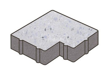 Гранитная тротуарная плитка Готика, Калипсо Granite FINO, 60 мм, Мансуровский