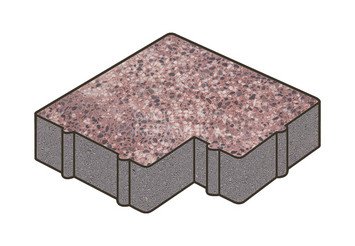 Гранитная тротуарная плитка Готика, Калипсо Granite FINO, 60 мм, Сансет